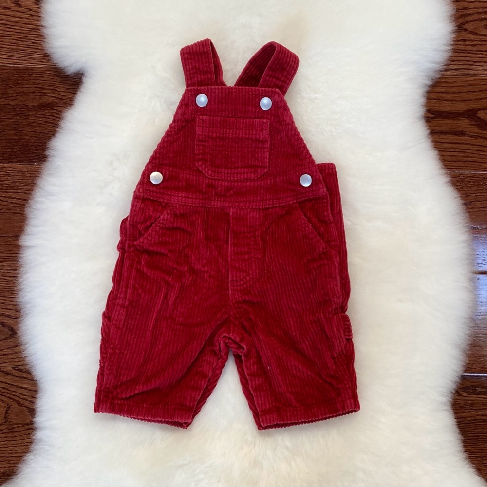 Hanna Andersson Red Corduroy Kids Overalls